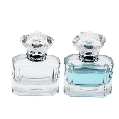 luxury perfume bottle glass room fragrance crystal perfume bottle with diamond cap 