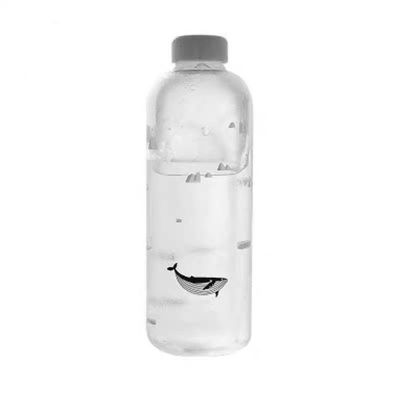 cheap price 1000ml ocean pattern ball shaped water glass bottle with cap