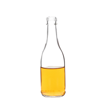 Wholesale flint glass empty clear 187ml burgundy bordeaux port wine bottle with screw cap