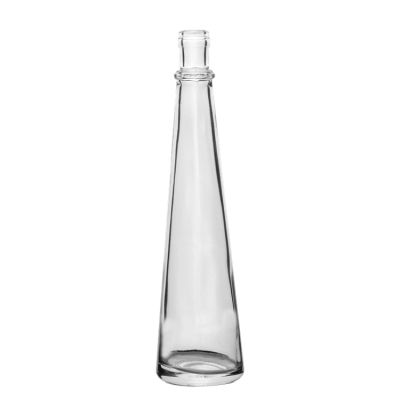 Hottest mini clear empty 250ml unique cone shape beverage cork lid ice cool wine bottle