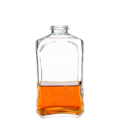 1000ML Square shape empty wine glass liquor bottle whiskey bottle