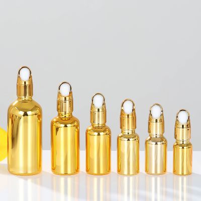 Custom Gold Luxury Essential Oil Glass Dropper Bottle 30Ml