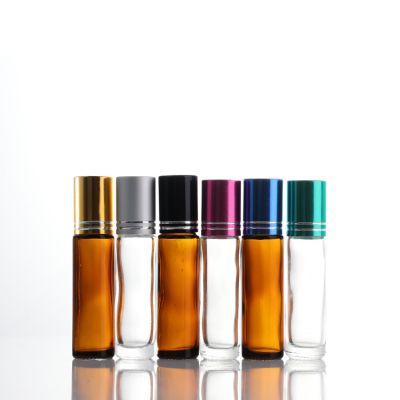 Wholesale Colored Mini Small Empty Glass Essential Oil Roll On Bottles