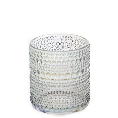 New Design Crystal 210ml Round Glass Candle cup 7oz Clear Glass Candle Jars Wholesale