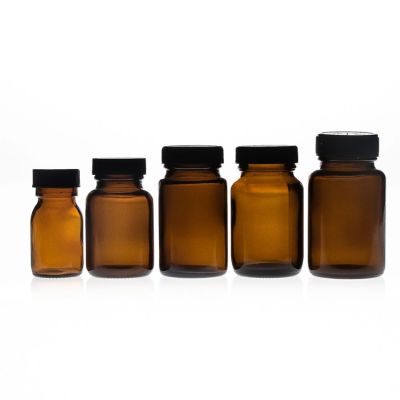 300 ml 500cc 60ml 500ml Wide Mouth amber pharmaceutical glass bottles for Tablet with wide mouth