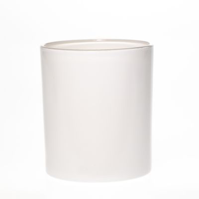 Factory Price 200 ml 6 oz Cylinder Round White Empty Candle Holder Luxury Fancy Candle Jar