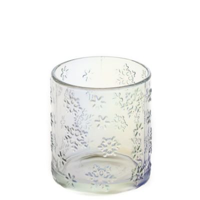 Manufacturer Wholesale 210ml Engraving Glass Candle Jars 7oz Candle Holder