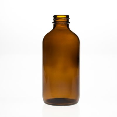 Pharmaceutical Grade 250ml Liquid Medical Bottles 250cc Boston Round Amber Glass Bottles with Bakelite cap