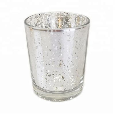 Silver Mercury Glass Votive Candle Holders for Home decoration