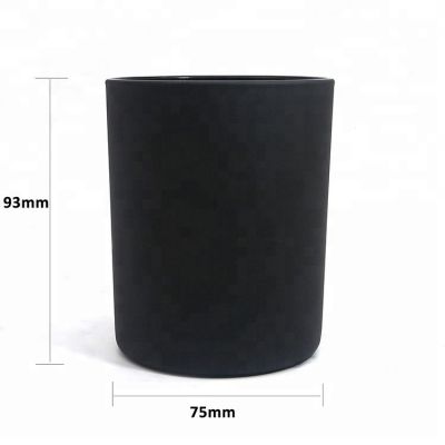 Black matte glass candle jar for Soy wax scented candles