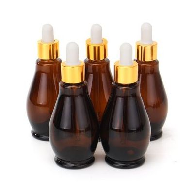 10/20/30/50ml 100ml Amber Glass Pipette Eye Bottles for Aromatherapy Essential Oil Perfume Toner Makeup Tools Refillable Bottles