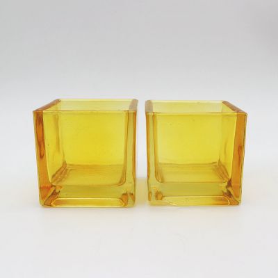 100ml Cube Square Glass Votive Tealight Candle Holder