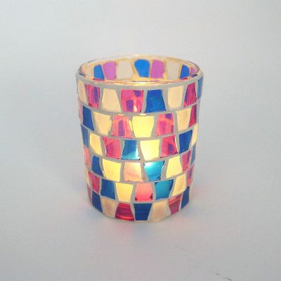 200ml Scented Mosaic Glass Votive Tealight Candle Holder