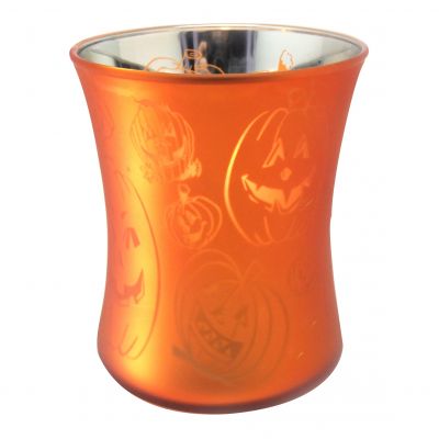 pumpkin Hallowmas glass candle holders 12oz glass candle jars hurricane candle holders