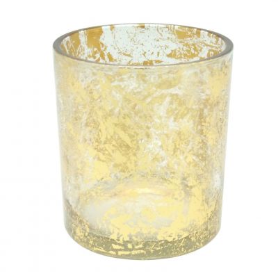 8.5oz gold mercury candle holders recycled glass candle jars mercury glass votive candle holders