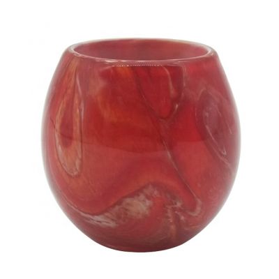 wholesale glass candle jars 4 oz red candle holders
