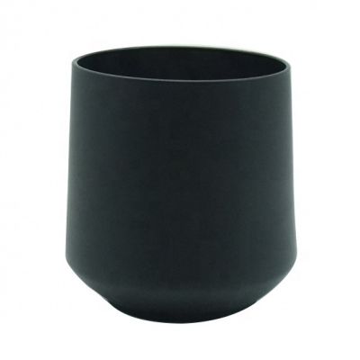 12oz 13oz custom matte black glass candle jars 430ml glass candle holders vessels glasswares tablewares decoration wax