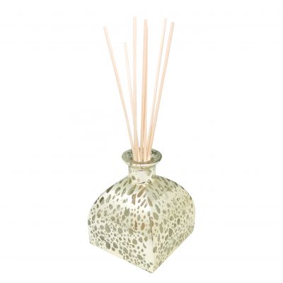 7oz square reed diffuser glass bottles decorative square gold mercury glass reed diffuser bottles with rubber cork stoppers caps
