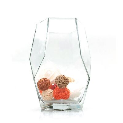 Wholesale Luxury Clear Glass Flower Vases Decorative Vases 