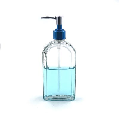 Luxury glass cosmetic bottle 11oz 330ml airless cosmetic glass lotion bottle packaging