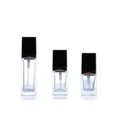 Empty Airless 30ml 40ml 80ml Pump Glass Bottles Luxury Custom Personalized Skin Care Lotion Foundation Makeup Cosmetic Bottle 