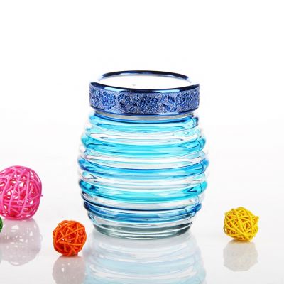 1400ml Spray color decorative colored canning glass jars 