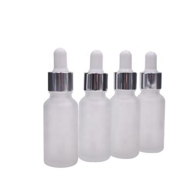 frosted perfume essential oil bottle 20ml aromatherapy glass frosted dropper bottle with aluminum dropper cap 