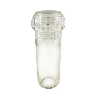 110ml round newest wholesale empty glass spice jar with grinder 