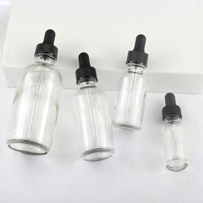 Cheap Supply Transparent Portable Essential Oil Glass Dropper Glass Bottle