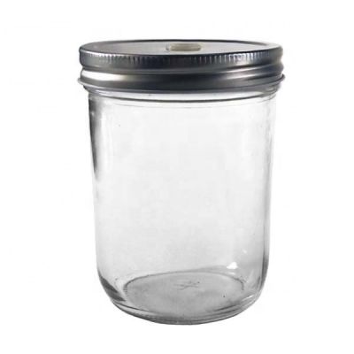 360ml Wide Mouth Round Glass Mason Jar for Water Beverage 