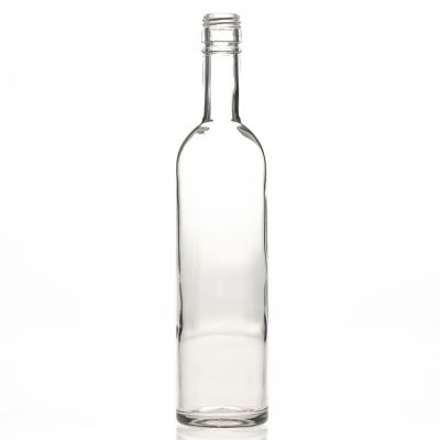 Simple Design Round Clear Empty 500ml Empty Spirit Bottles 50cl Wine Whisky Vodka Glass Bottle with Lids 
