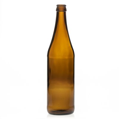 Manufacturer Wholesale Price 650 ml Amber Brown Empty Liquor Bottles Glass Wine Beer Bottles with Crown Cap 