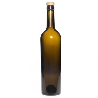 Factory Outlet Green Large Capacity 750ml 25oz Empty Glass Bordeaux Bottles for Red Wine Packaging 