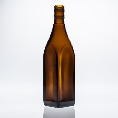 520ml amber color glass wine bottles for sauces 