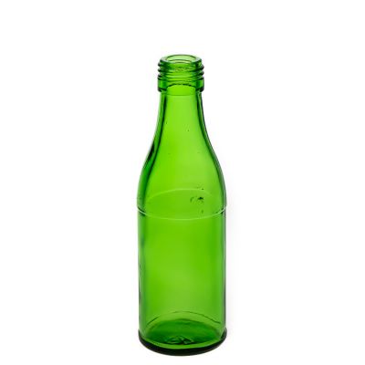 Customized Logo Design Korean Style Glass Wine Bottle 144 ml 5oz Green Glass Spirit Bottle with Aluminum Lids 