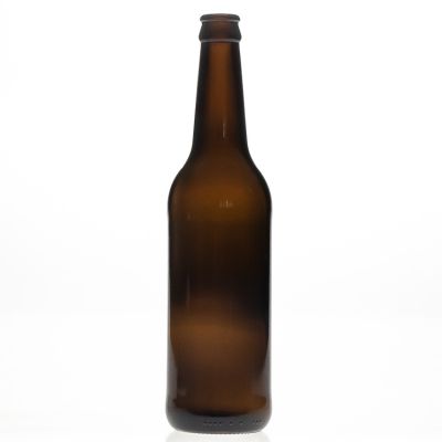 China Manufacturer Amber Brown Round Shaped 300ml Empty Beverage Wine Glass Bottles for Beer with Crown Cap 