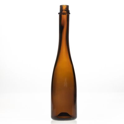 China Supplier Long Neck Amber Brown 400ml Empty Champagne Bottles / Glass Wine Bottles Wholesale 