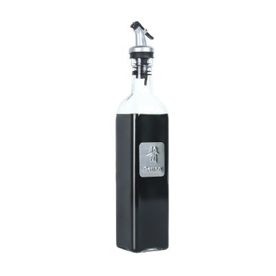 Factory Oil and Vinegar Cruet Glass Bottles with Dispensers 17oz 500 ML Oil and Vinegar Dispenser Set 