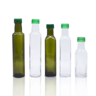 Cooking Stocked Clear Flint Green Square Round Rapeseed Sunflower Glass 500Ml Olive Oil Bottle 