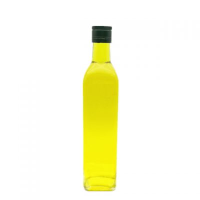100ml to 1000ml square cooking oil glass bottles for olive oil with aluminum cap