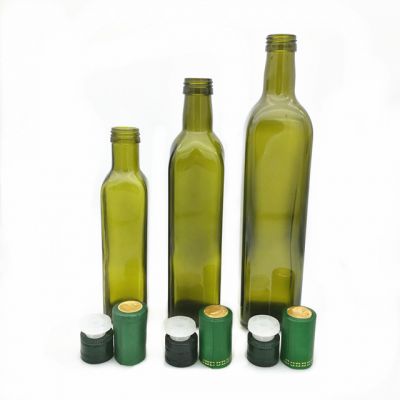 Escuro garrafa de vidro verde para o pacote de azeite 250ml 500ml 750ml green glass bottle 