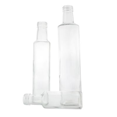 Eco-Friendly Empty Clear 100 ML 250 ML 500 ML 750 ML 1000 ML Glass Bottle For Olive Oil With Plastic Screw Cap 