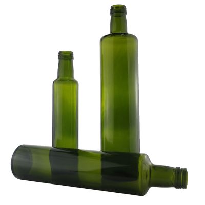 250ml/500ml/750ml/1000ml Green Empty Round Bottle For Olive Oil Container With Tamper Evident Cap 