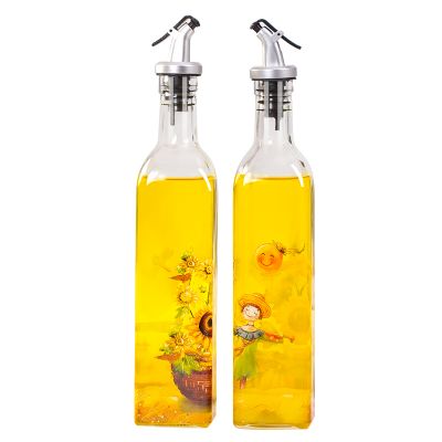 250ml 500ml Empty glass olive oil bottles with nozzle , labels for olive oil bottles