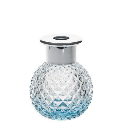 Embossed Crystal Ball Shaped 100ml Perfume Bottle Reed Diffuser Glass Bottle