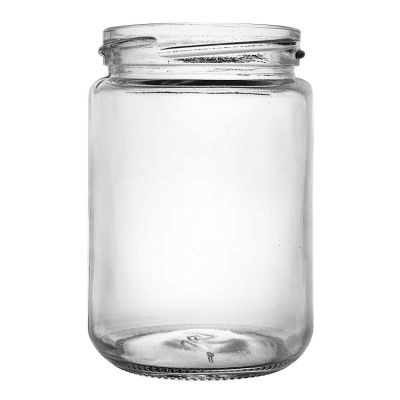 Honey Jam Spice Sauce Round Storage Glass Jar with Metal Lids 350ml 12oz