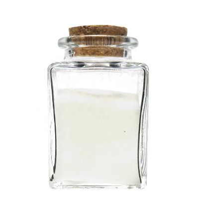 Glass Storage Jars for Sugar Salt Tea Spices Herbs Condiments with Wooden Cork Lids 