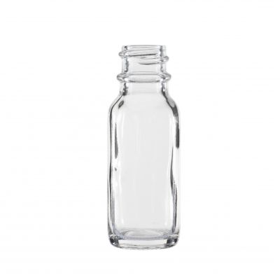 1 / 2 oz 15ml Clear Boston Round Glass Bottle 