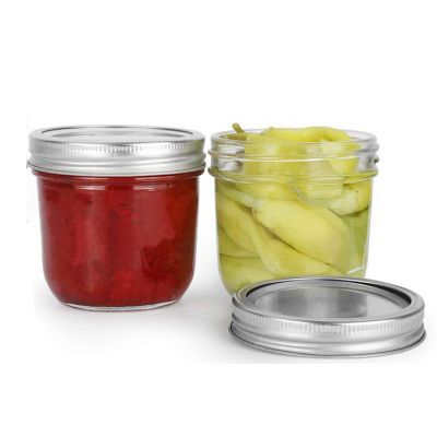 Wide mouth 300ml glass mason jar with metal lid for food storage and Jam 