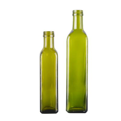 Ceramic oil and vinegar bottle 250ml essential oil square glass bottle 